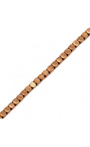 Hematite kralen 2mm cube Copper gold